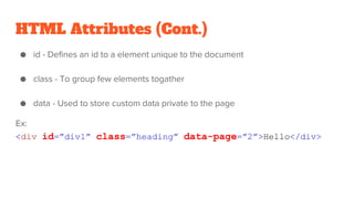 Introduction to html5 and css3 | PPTX