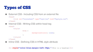 Introduction to html5 and css3 | PPTX