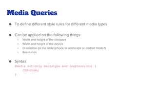 Introduction to html5 and css3 | PPTX