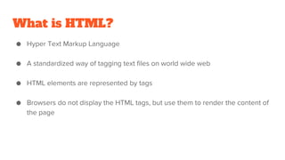 Introduction to html5 and css3 | PPTX