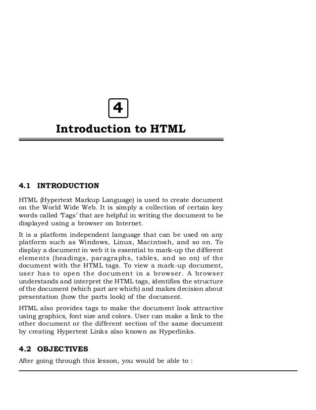 Introduction to html (912 kb)