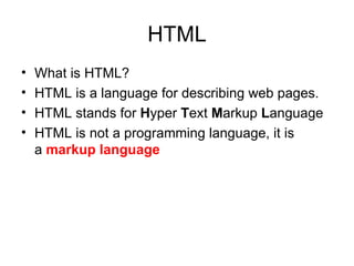 Introduction to HTML | PPT