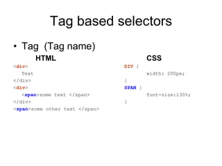 introduction to css cascading style sheets | PPT