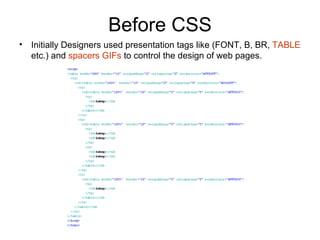 Introduction to CSS | PPT | Web Design and HTML | Internet