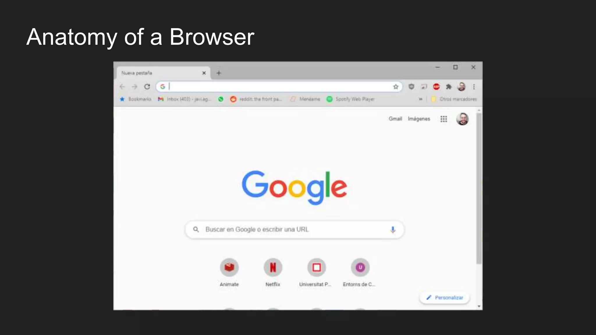 Anatomy of a Browser
 