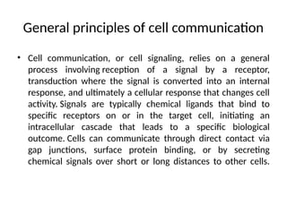 Resception Cell Introduction to human body,Cellular level of organization | PPTX