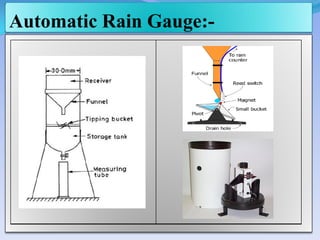 Automatic Rain Gauge:-
 