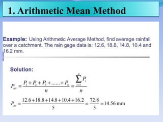 1. Arithmetic Mean Method
 