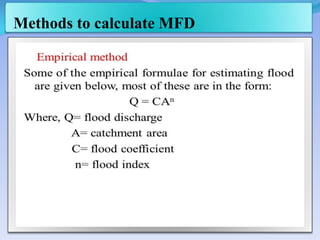 Methods to calculate MFD
 