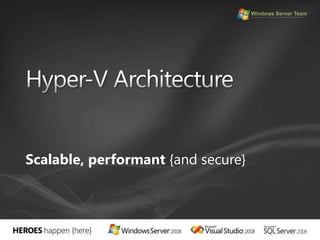 Hyper-V ArchitectureScalable, performant {and secure}