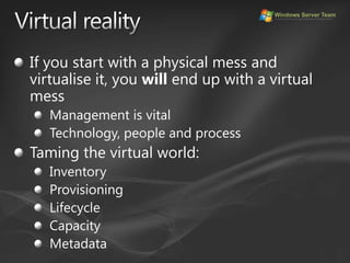 Management{virtual} Reality