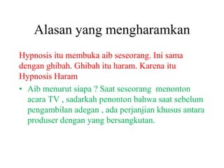 Introduction To Hypnosis Sesi 1