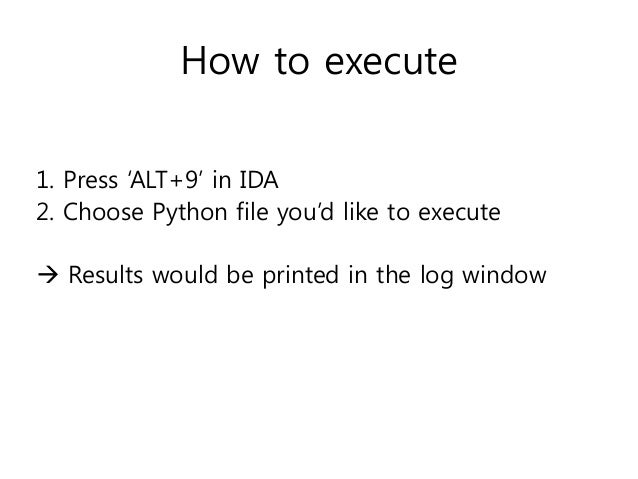 Introduction to ida python