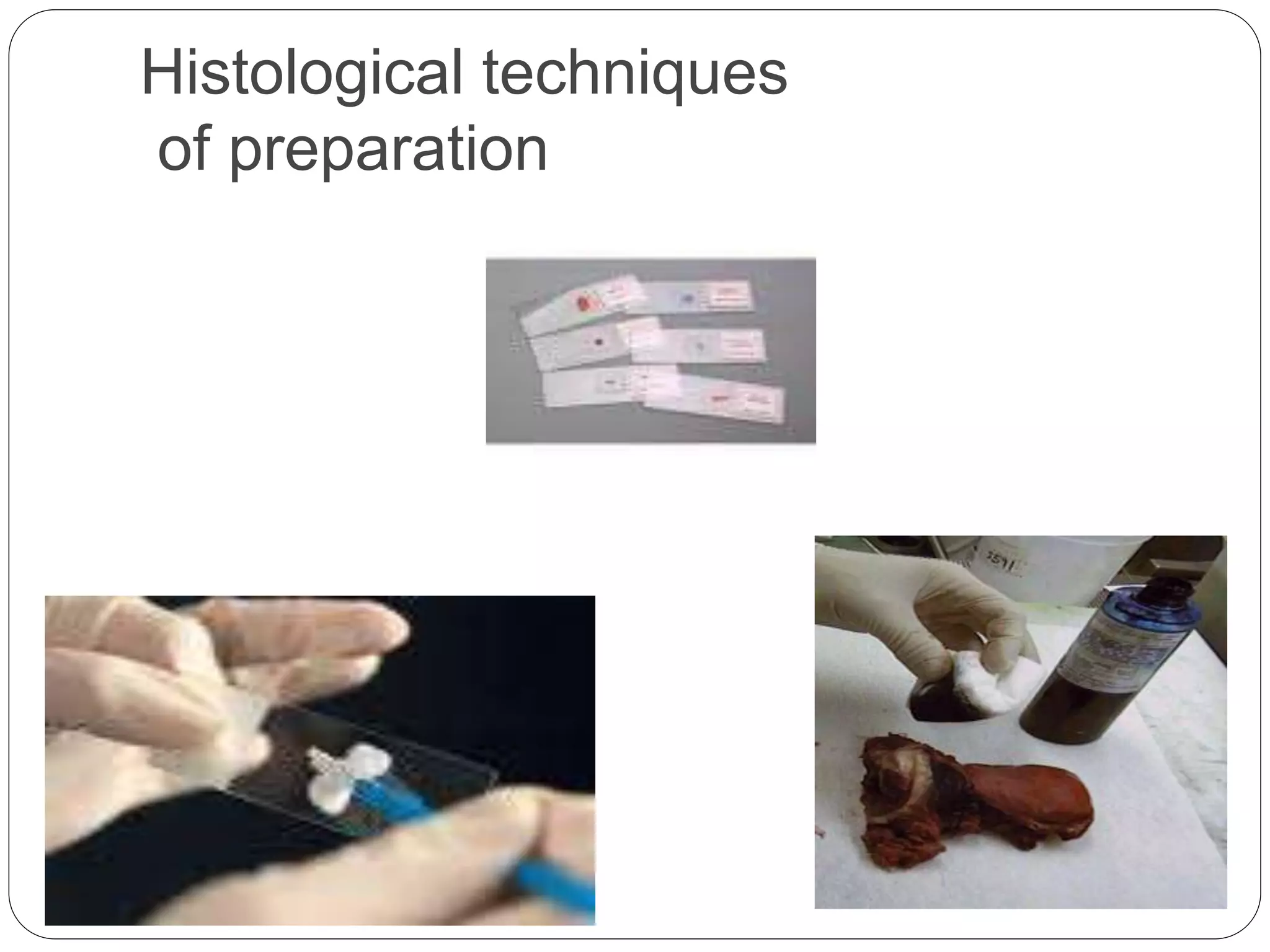 Histological techniques
of preparation
 