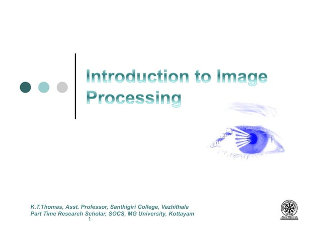 Introduction to image processing | PPT