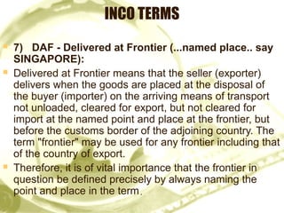 Introduction to INCO TERMS and LCs (5) | PPT