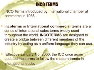 Introduction to INCO TERMS and LCs (5) | PPT