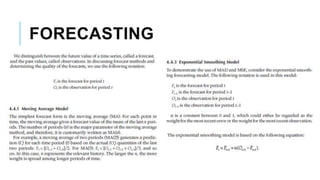 FORECASTING
 