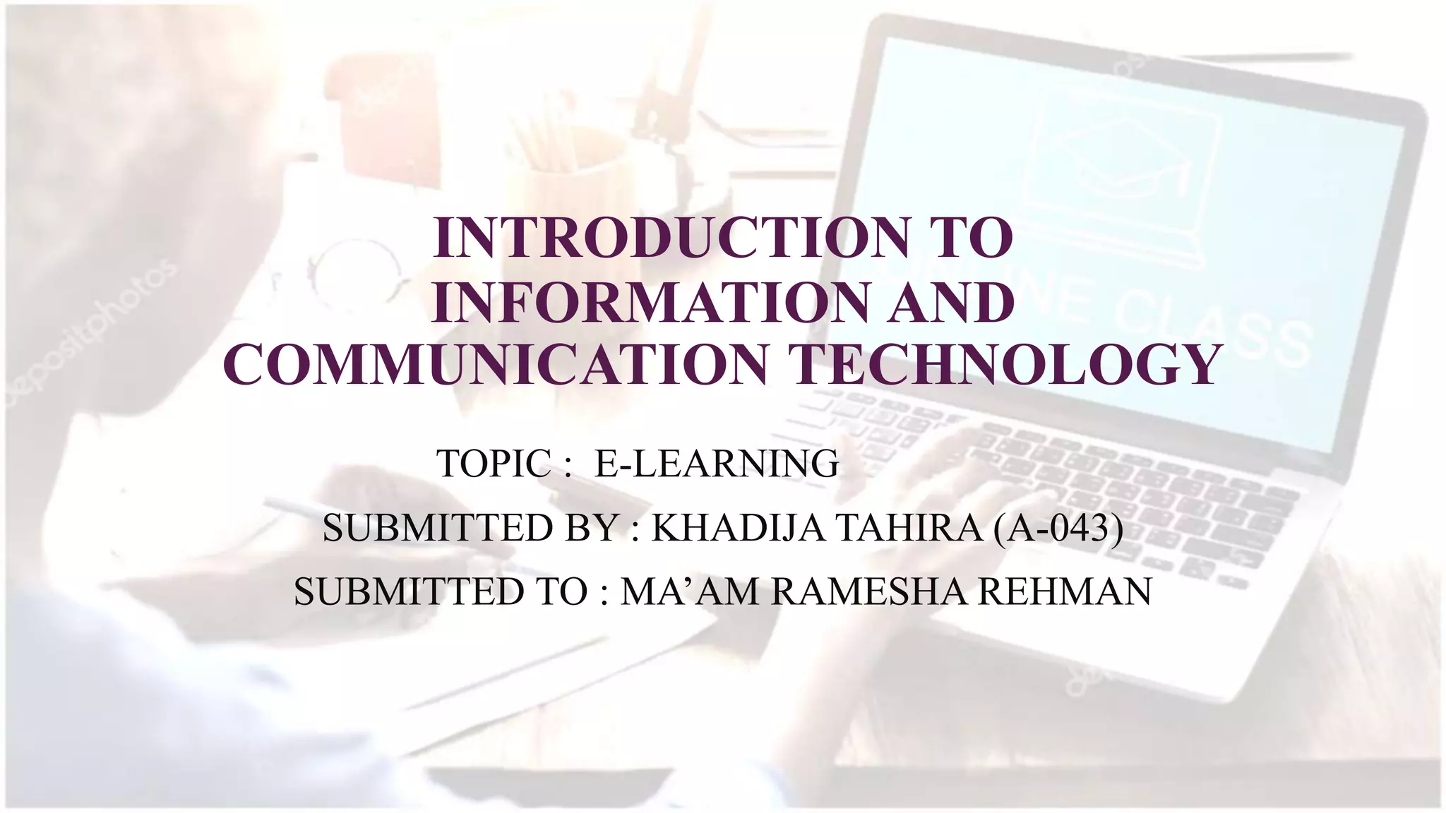 Introduction to information and communication technology | PPT