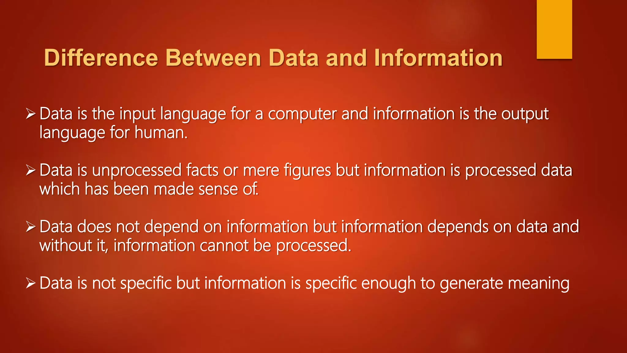 Introduction to information and data | PPTX