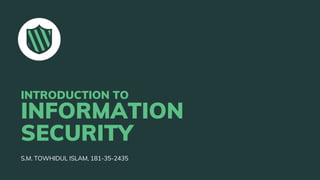 Introduction to information security | PPTX