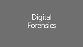 Digital
Forensics
 