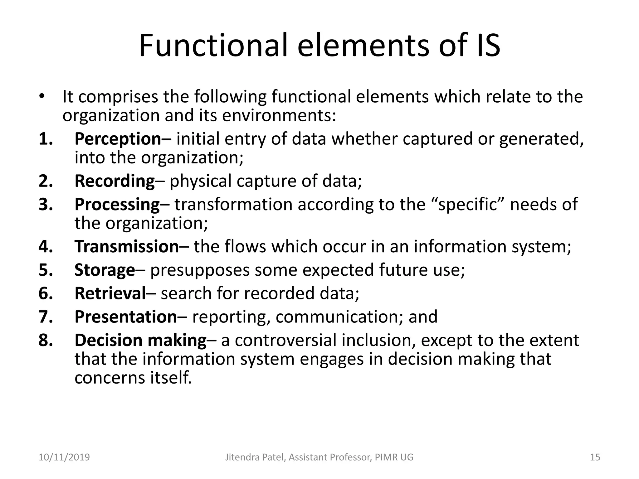 Introduction to information system | PPTX