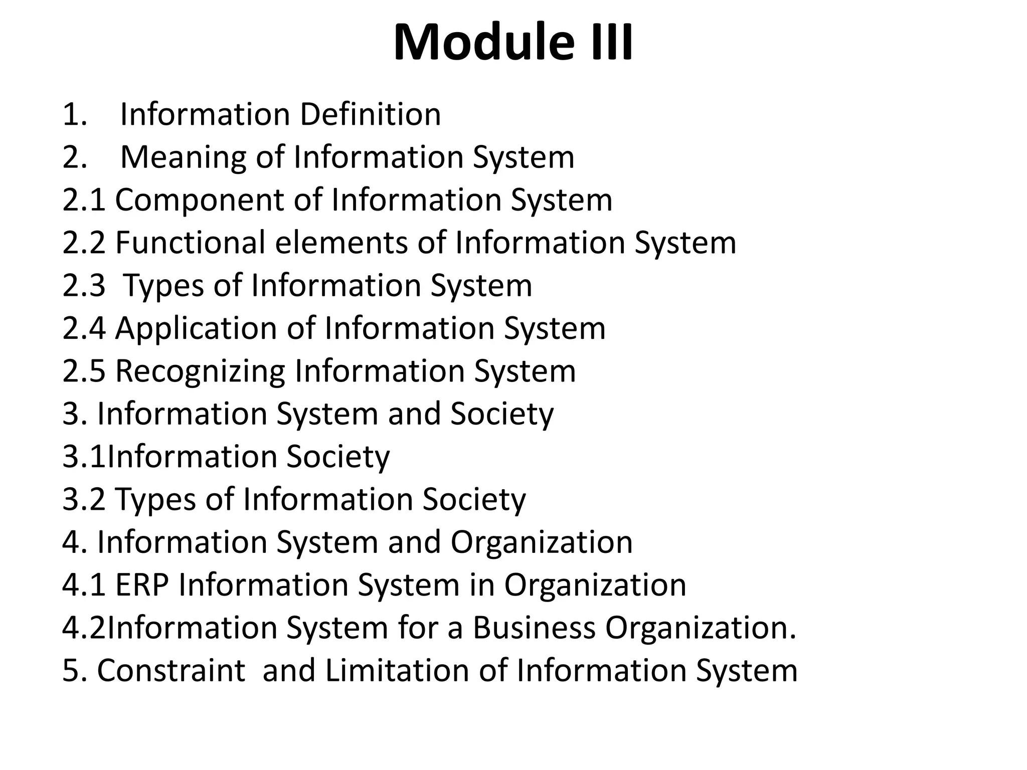 Introduction to information system | PPTX