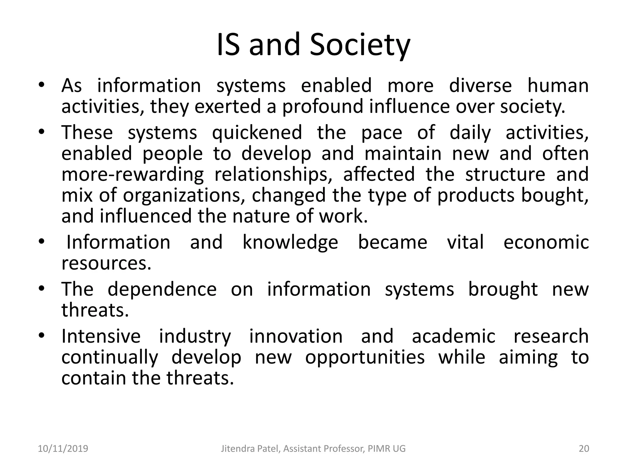 Introduction to information system | PPTX