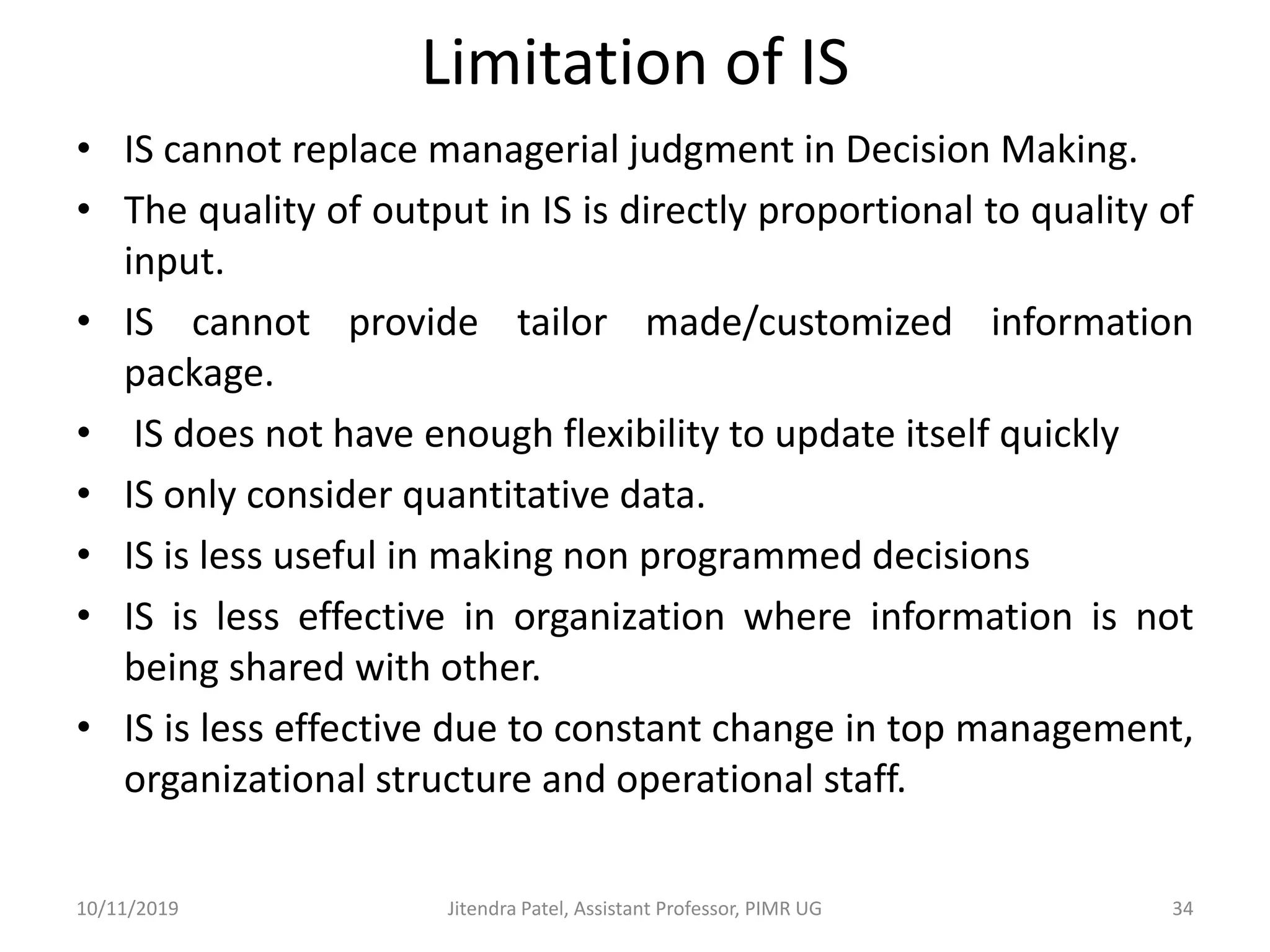 Introduction to information system | PPTX