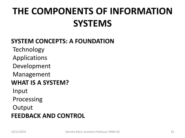 Introduction to information system | PPTX