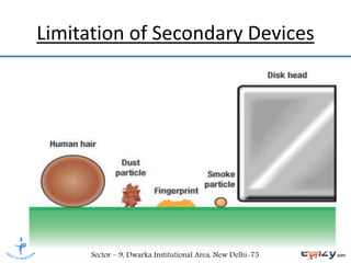 TRINITY INSTITUTE OF PROFESSIONAL STUDIES
Sector – 9, Dwarka Institutional Area, New Delhi-75
Limitation of Secondary Devices
 