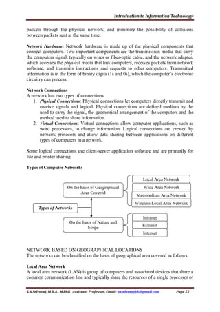 Introduction to information technology (2015 16) unit 1 | PDF