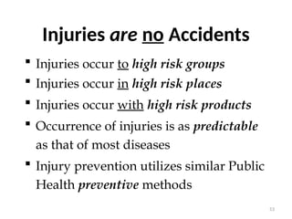 Comprehensive Introduction to Injury Prevention and Control: Historical ...