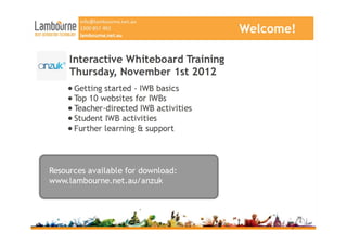 Introduction to interactive whiteboards   anzuk