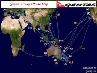 Qantas Airways Route Map
 