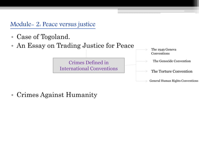 Introduction to international criminal law ppt | PPTX | Crime & Harmful