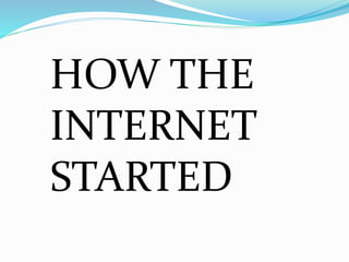 Introduction to internet | PPTX
