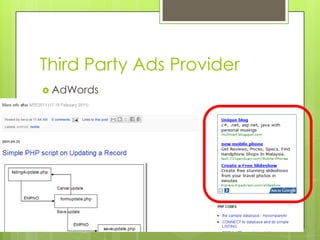 Third Party Ads ProviderAdWords