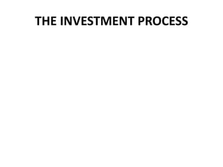 THE INVESTMENT PROCESS
 
