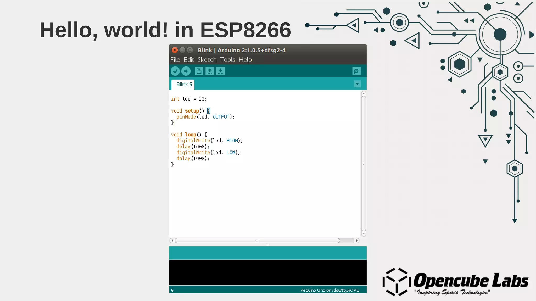 Hello, world! in ESP8266
 