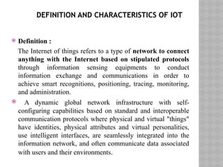 Introduction to Fundamentals of IoT and Applications | PPTX