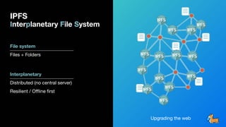 Interplanetary File System Introduction to IPFS & Filecoin - longer version | PDF