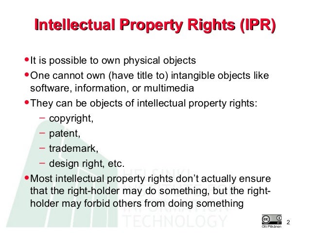 Introduction to Intellectual Property Rights (IPR)