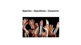 Queries : Questions : Concerns
 