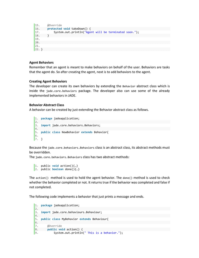 Introduction to JADE (Java Agent DEvelopment) Framework | PDF