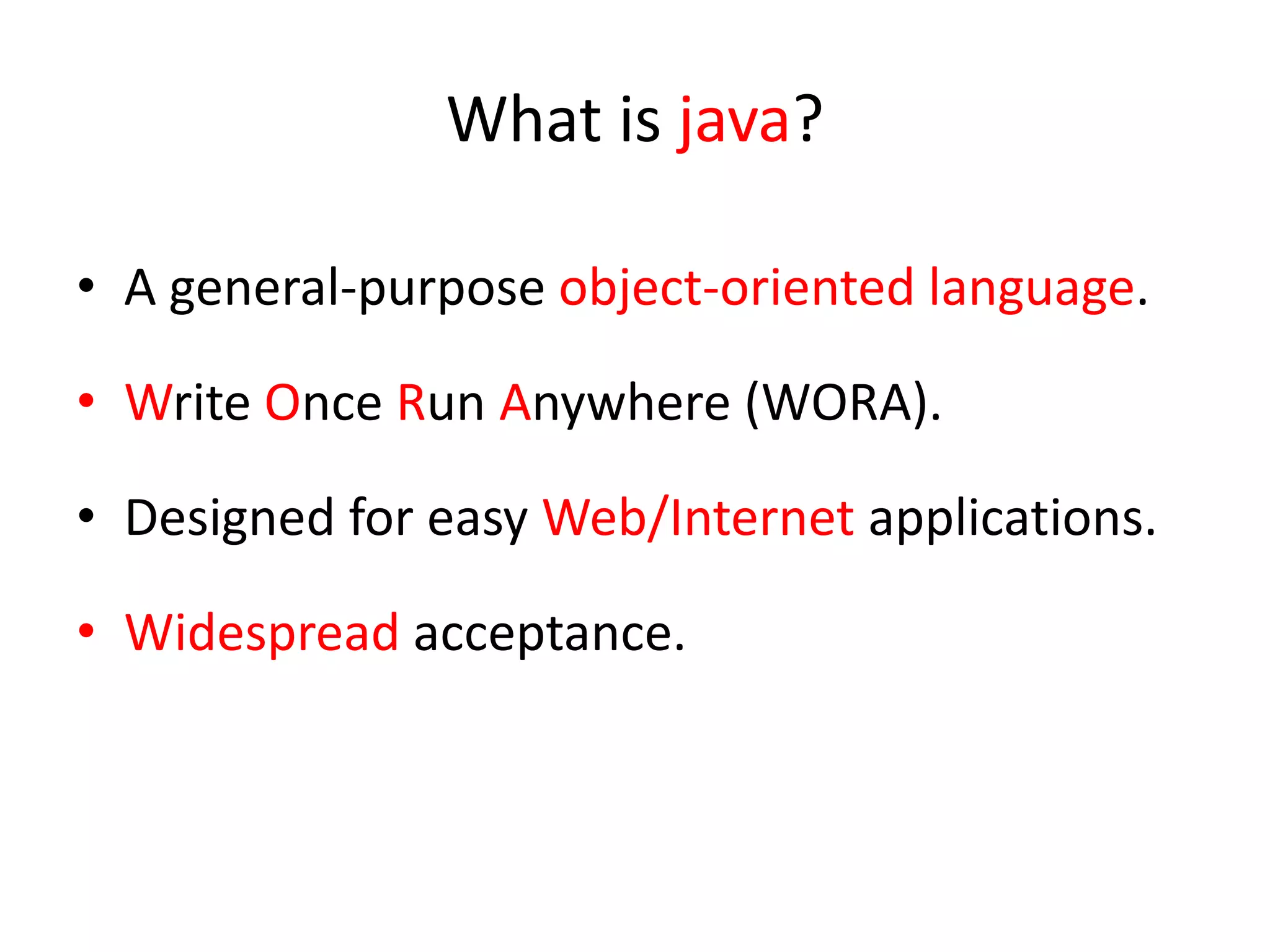 Introduction to java | PPTX | Programming Languages | Computing image.
