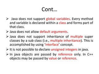 Introduction to java | PPTX