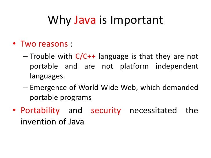 Introduction to java