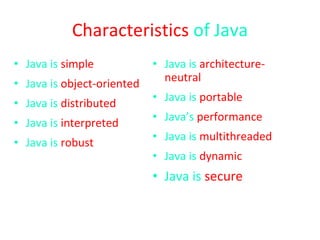 Introduction to java | PPT